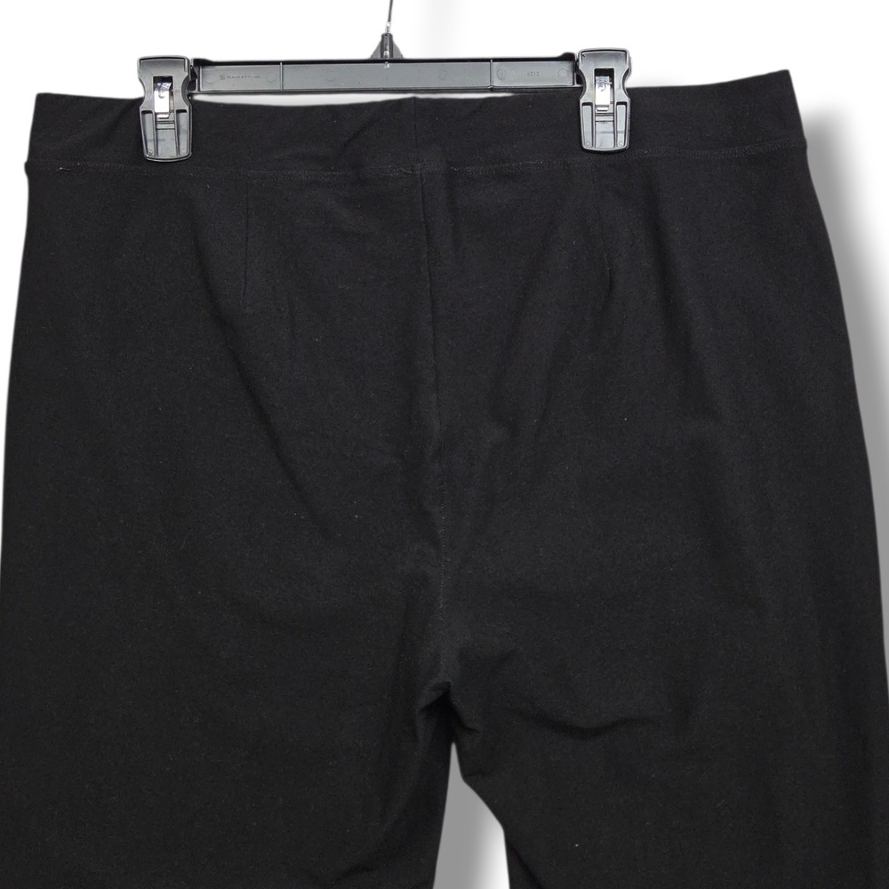 Eileen Fisher Crepe Slim Pant Womens XL Black High Rise System Washable Stretch - Picture 5 of 8